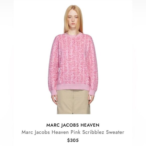 Marc Jacobs Pink Heaven By Marc Jacobs Scribblez Sweater XS - Picture 12 of 16